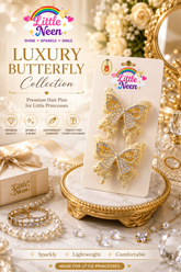 Golden Butterfly Hair Clips for Little Happiness