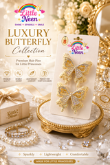 Golden Butterfly Hair Clips for Little Happiness
