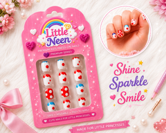 Sweet Hearts Press-On Nails for Little Princesses