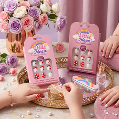 Sweet Hearts Press-On Nails for Little Princesses